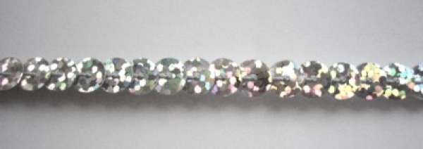 Paillettenband 1 Holo silber